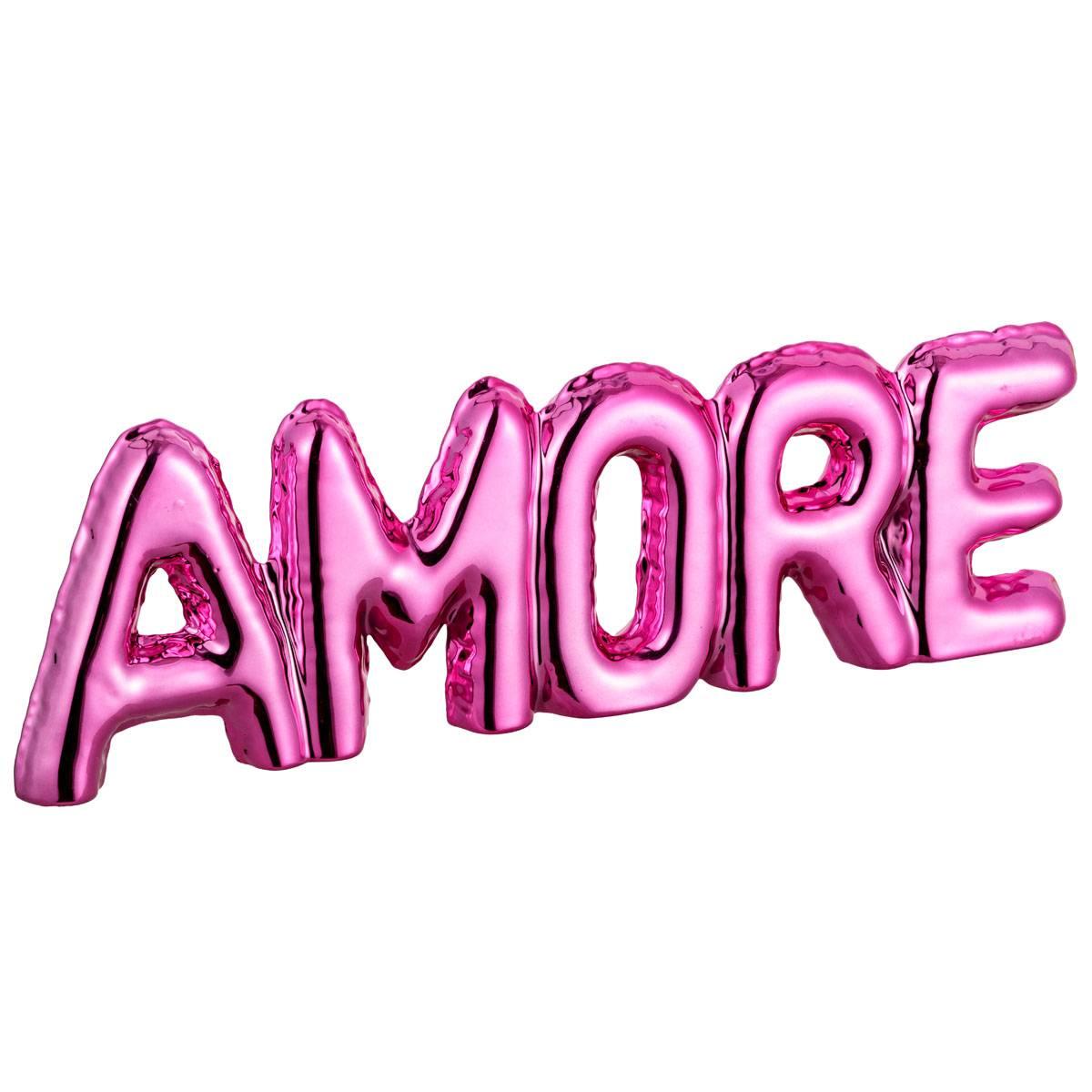 Scritta amore ceramica rosa 22 x 22 x 50 cm