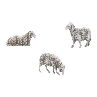 Statua presepe 10 cm pecore bianche