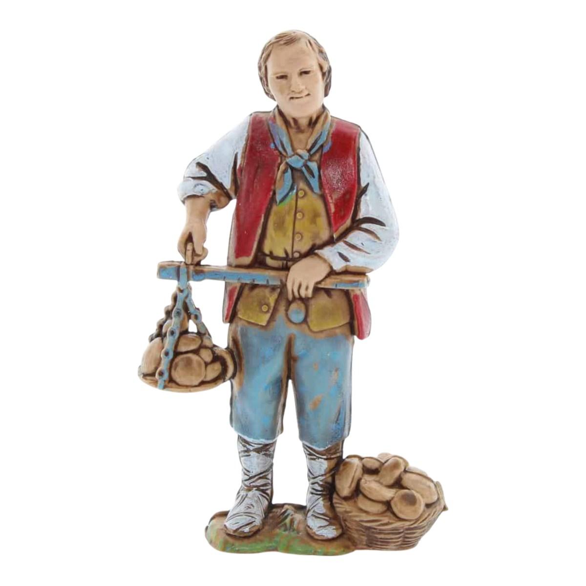 Statua presepe 8 cm pastori mestieri assortiti