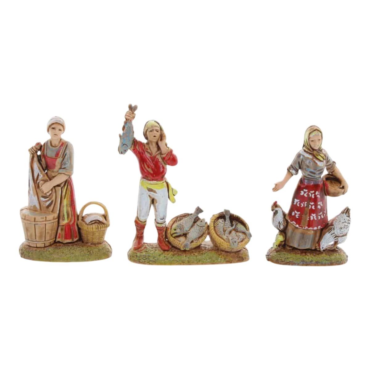 Statua presepe 6 cm pastori sogetti assortiti