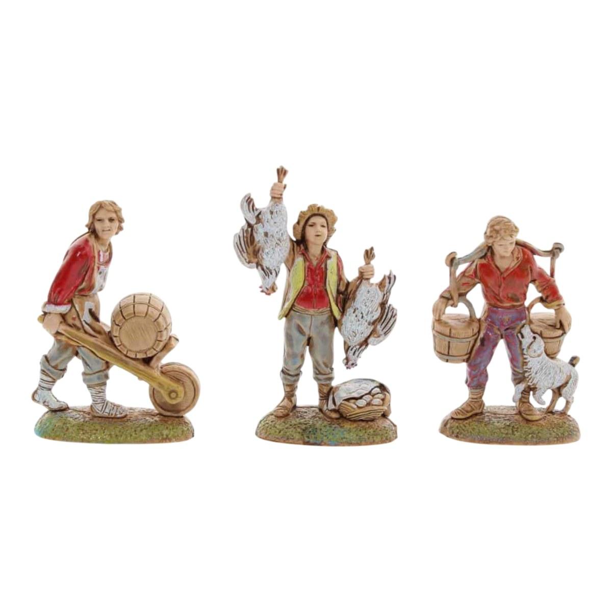 Statua presepe 6 cm pastori sogetti assortiti