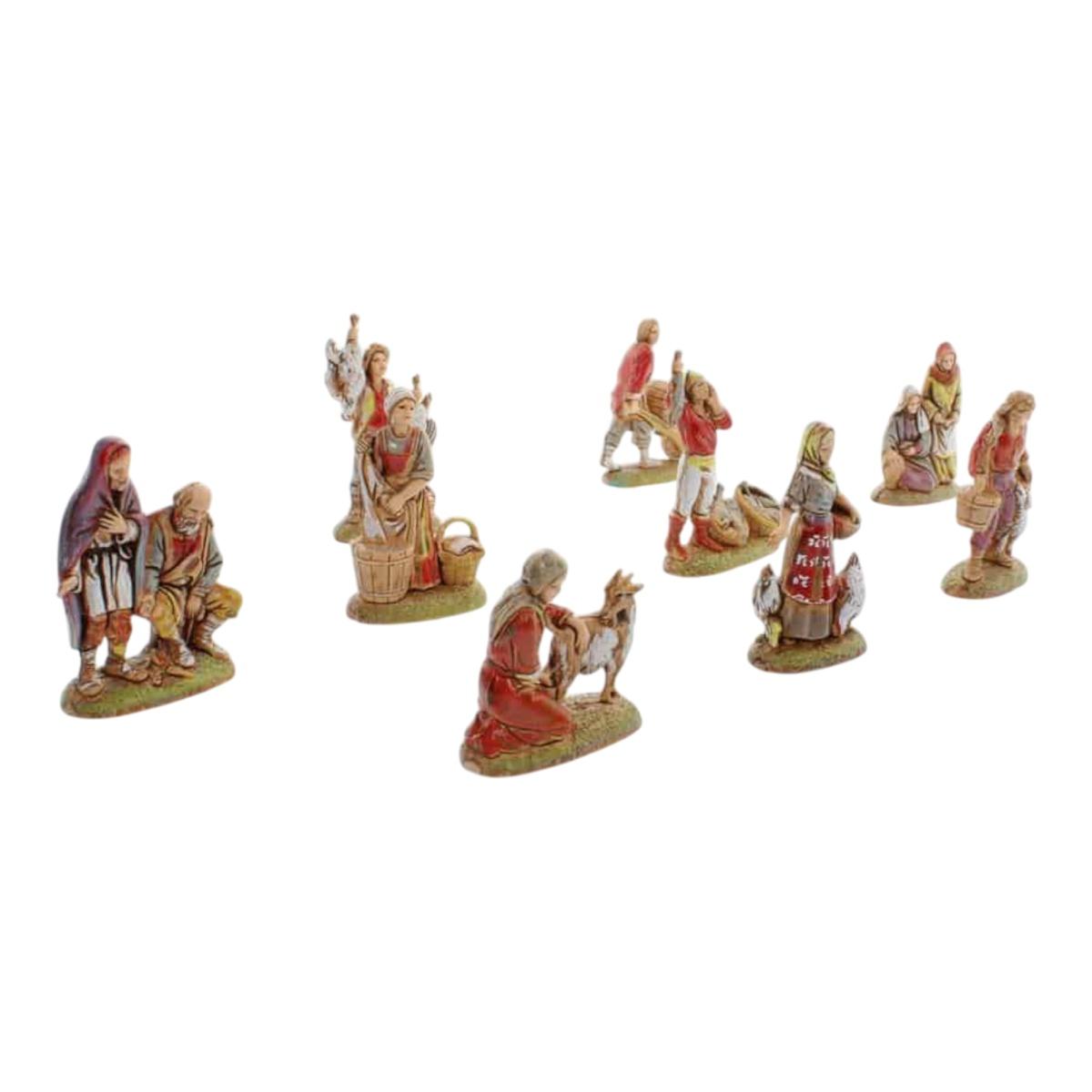 Statua presepe 6 cm pastori sogetti assortiti