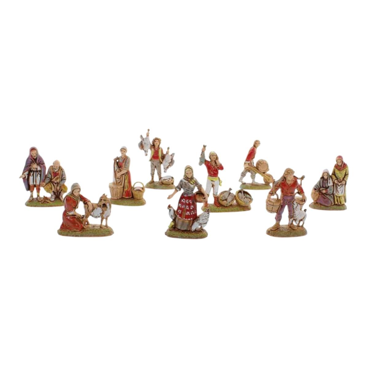 Statua presepe 6 cm pastori sogetti assortiti