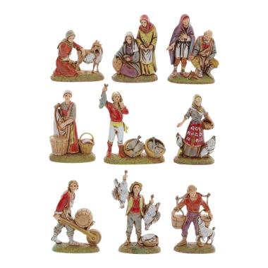 Statua presepe 6 cm pastori sogetti assortiti