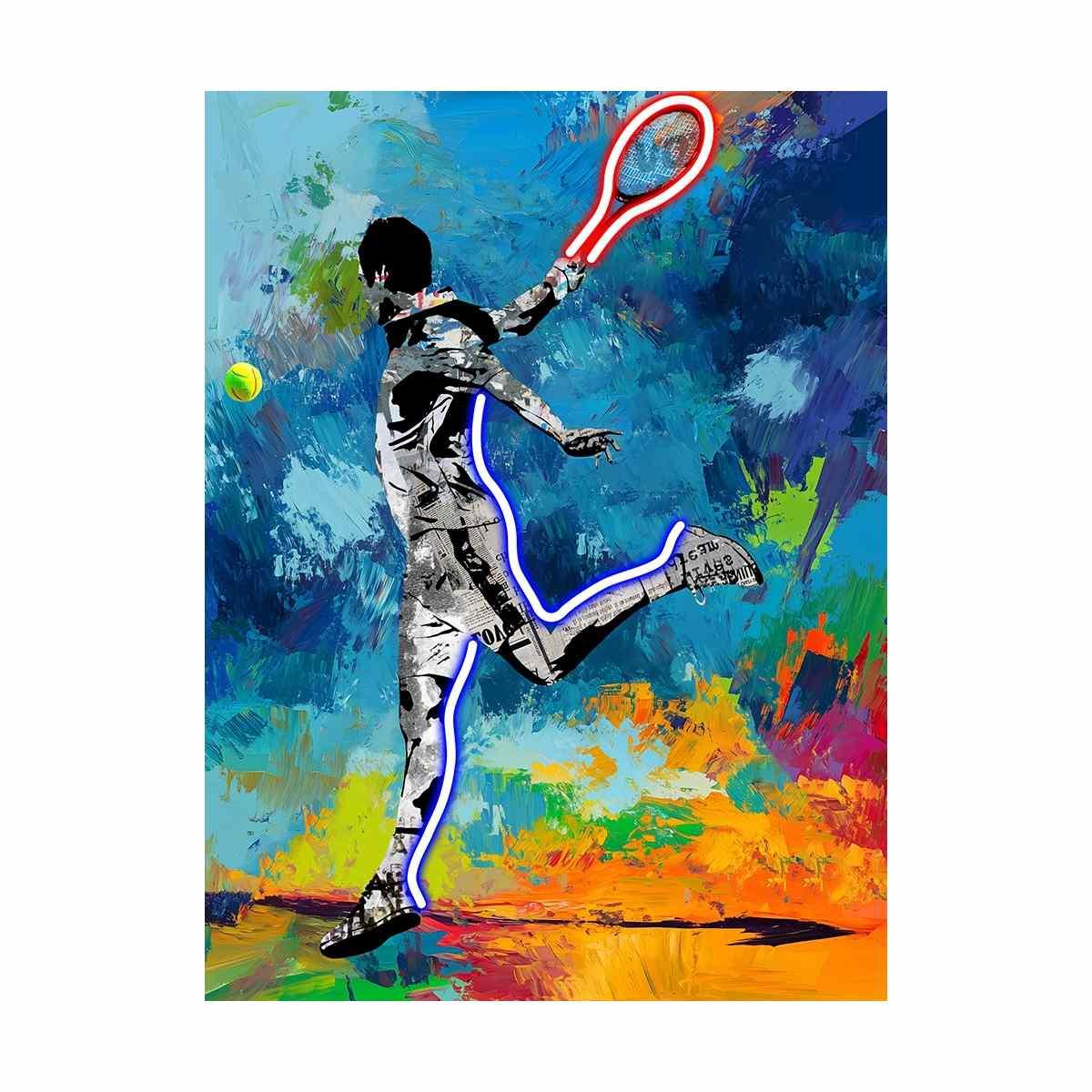 Quadro led tennis 60 x 90 cm