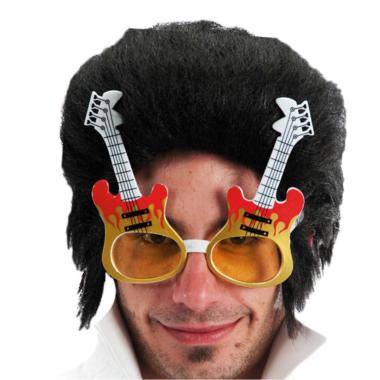 Occhiali chitarra oro fiamme