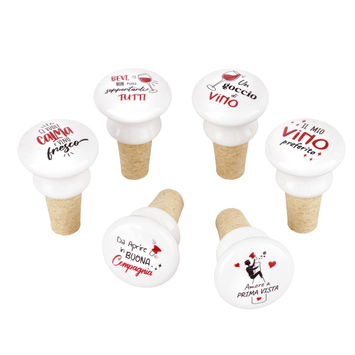 Tappo Ceramica Sughero con Scritta Buona Compagnia|_184F