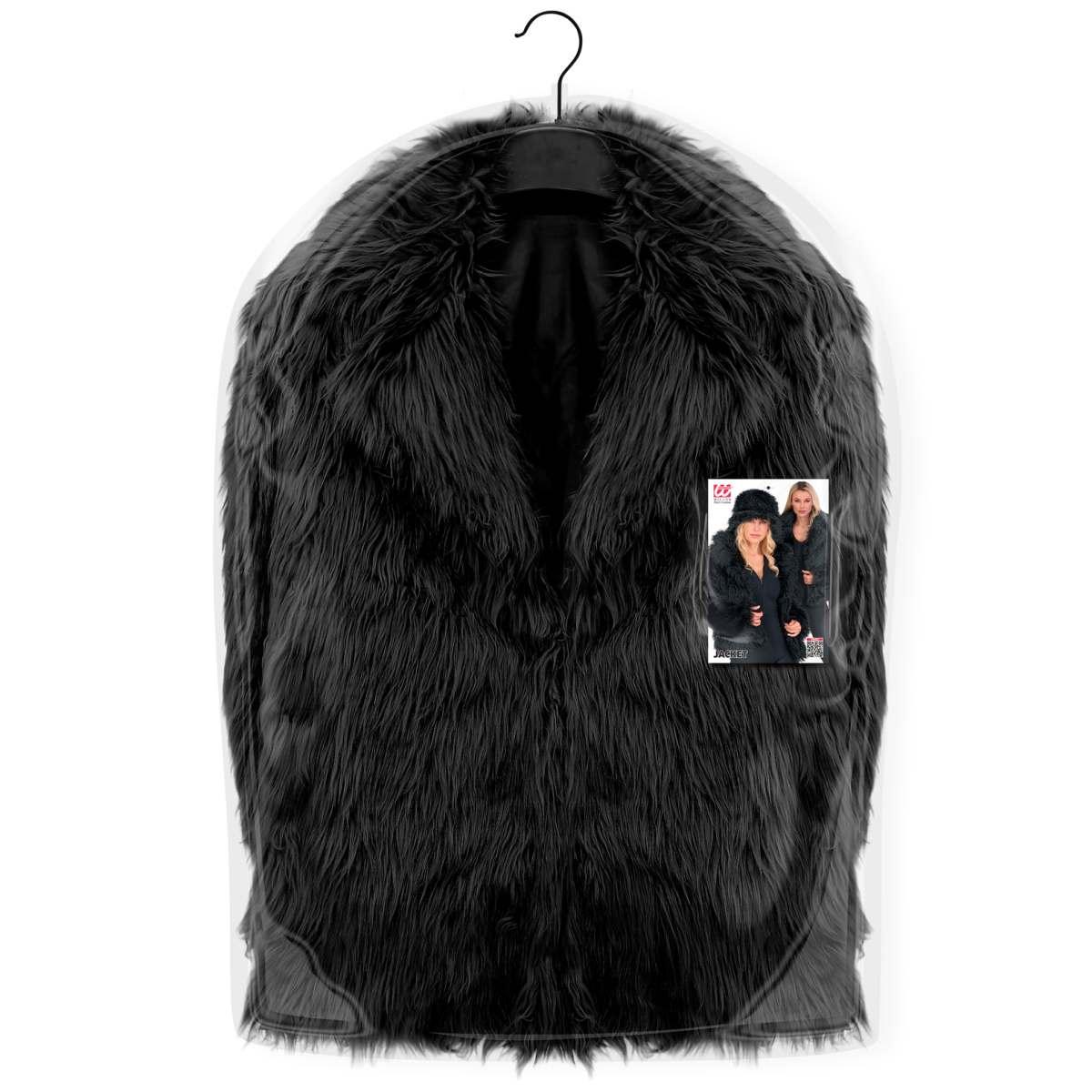 Giacca disco pelosa nera