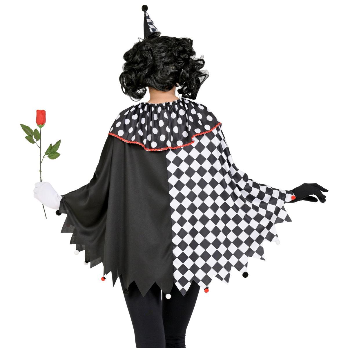 Poncho arlecchino bianco nero