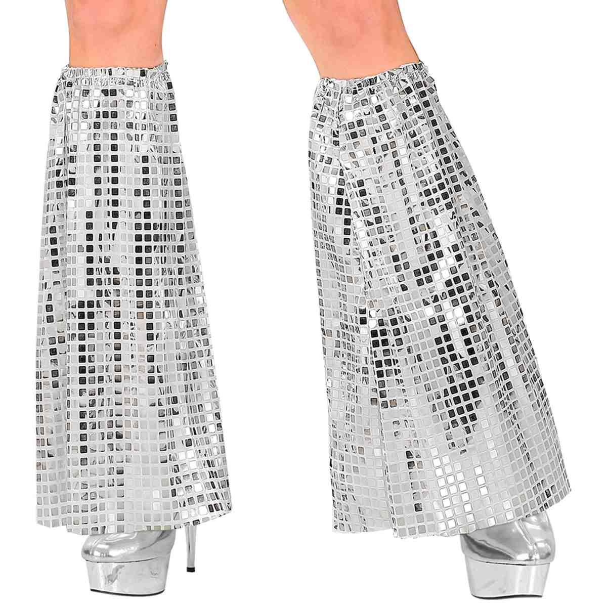 Scaldamuscoli disco argento paillettes