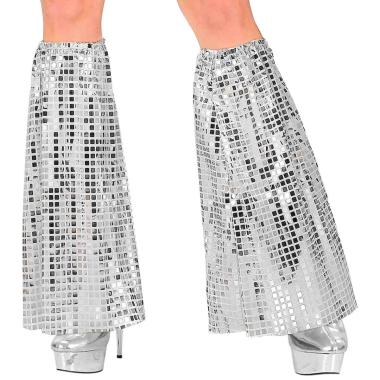 Scaldamuscoli disco argento paillettes
