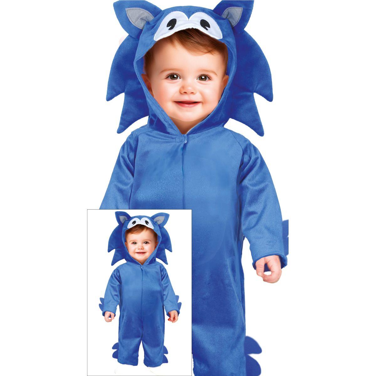 Costume sonic riccio blu