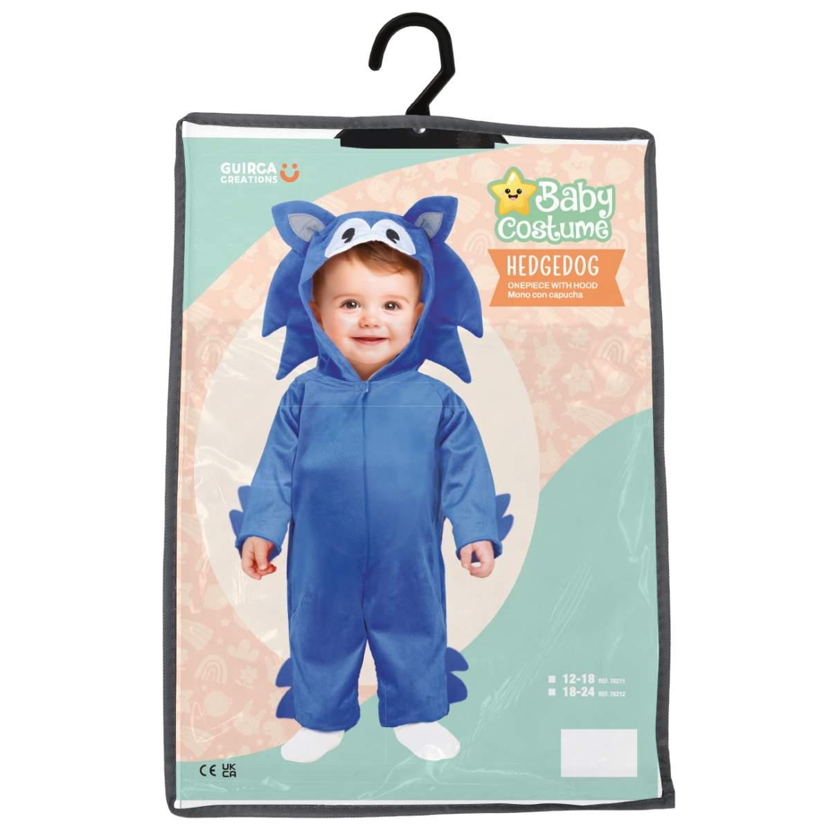 Costume sonic riccio blu
