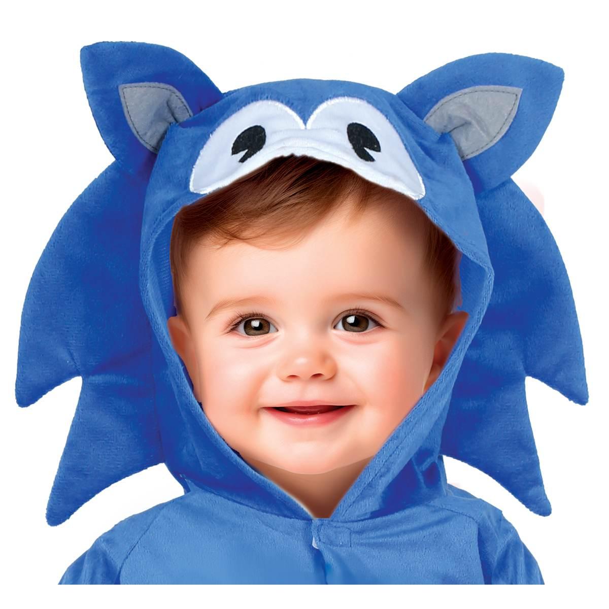 Costume sonic riccio blu