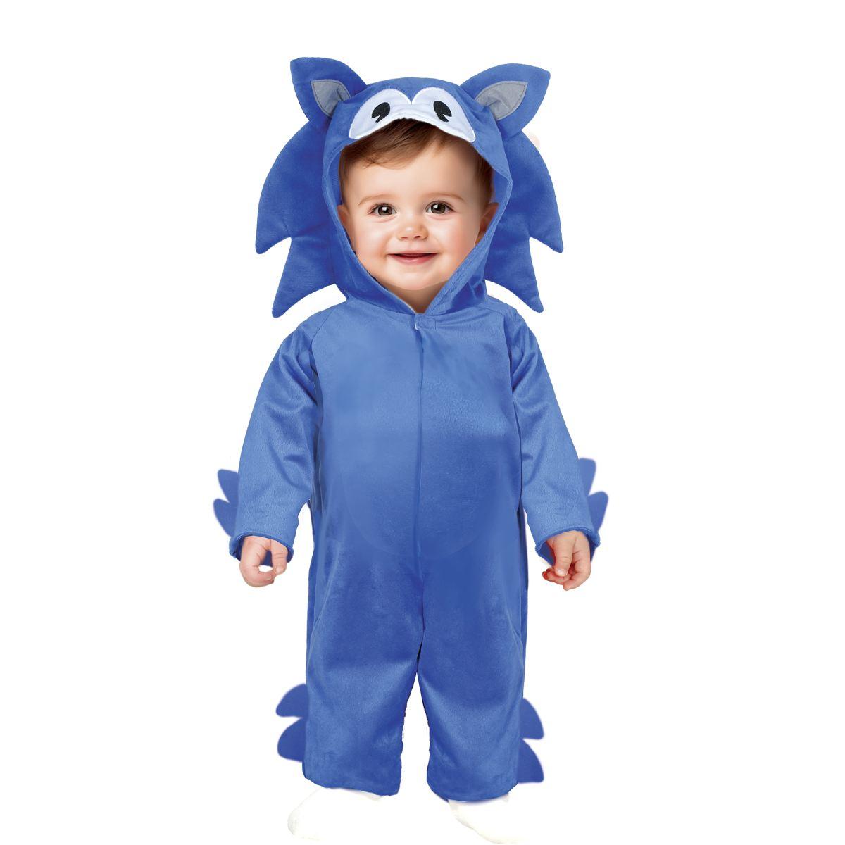Costume sonic riccio blu