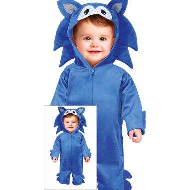 Costume sonic riccio blu