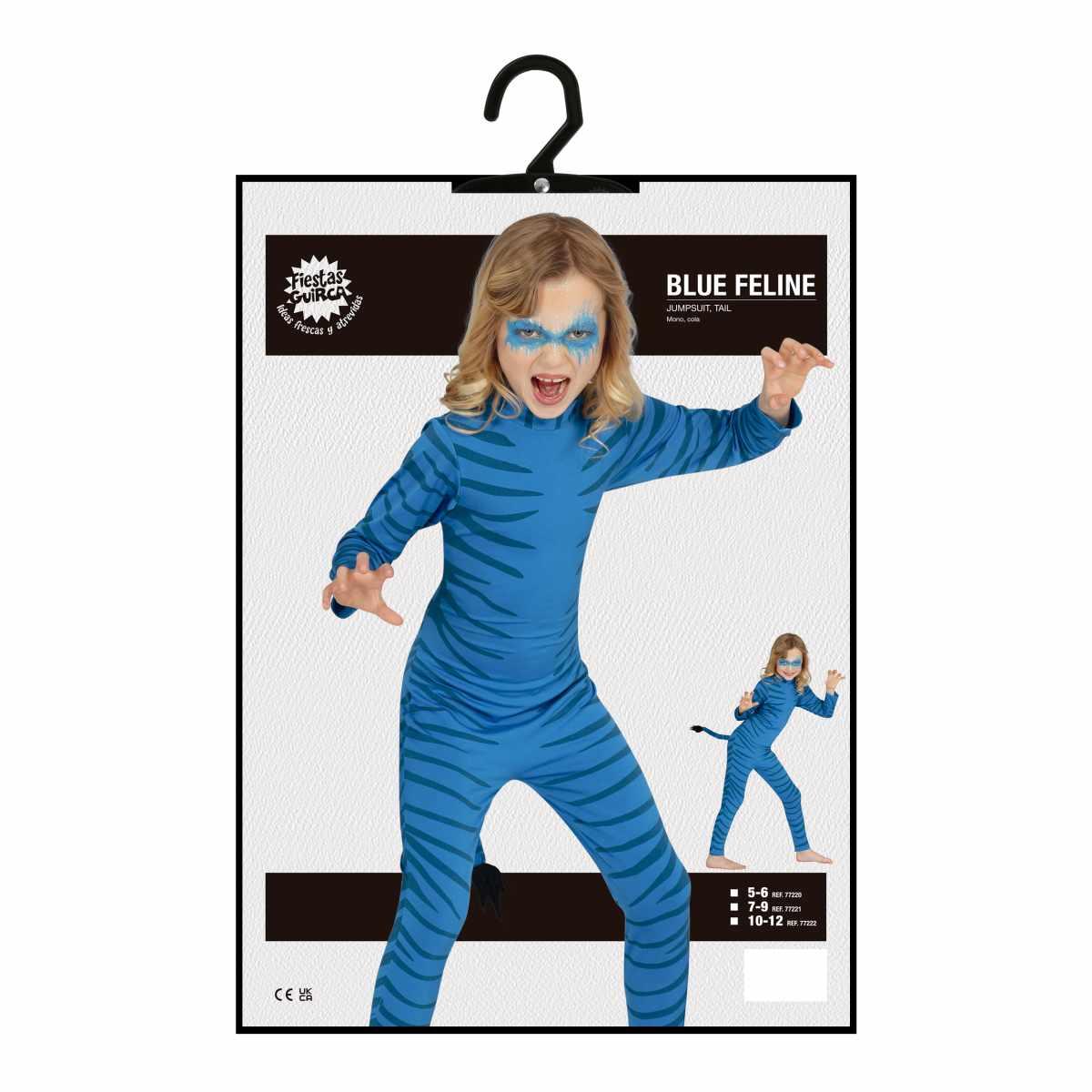 Costume avatar felino blu
