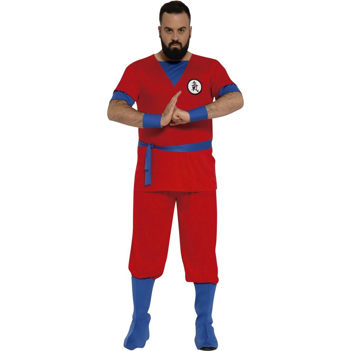 Costume lottatore karate ninja rosso