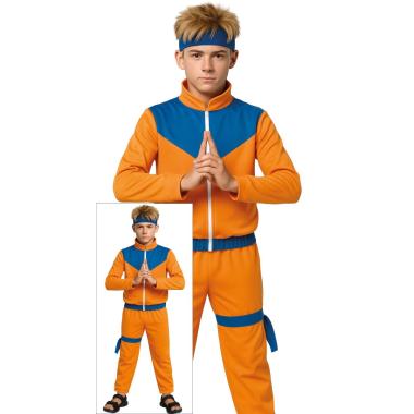 Costume lottatore karate ninja arancione