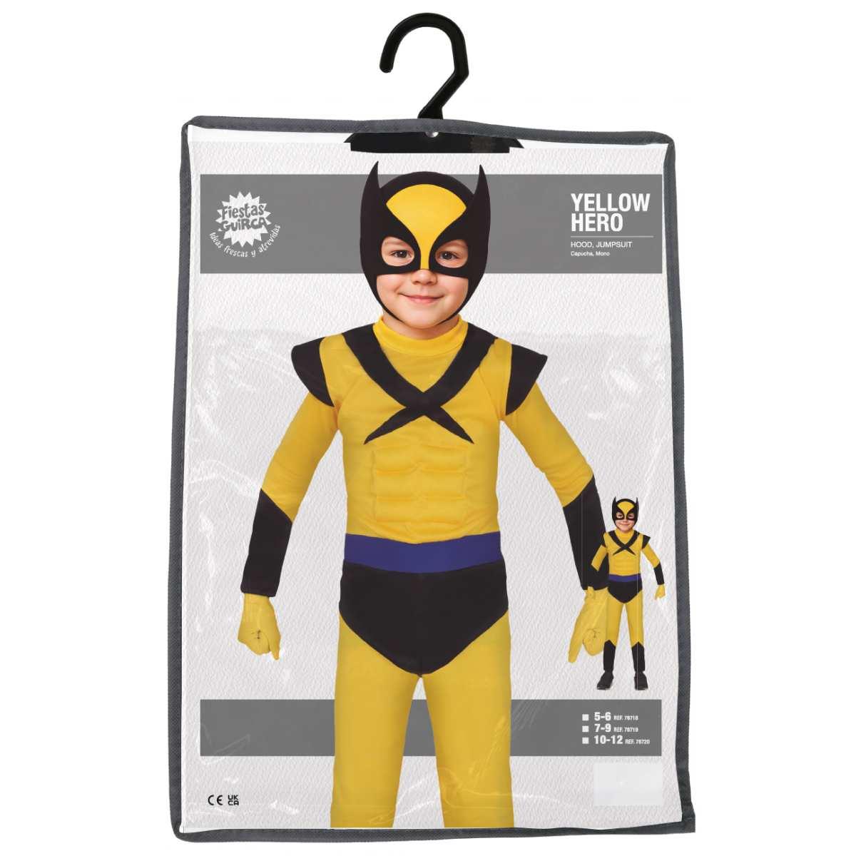 Costume eroe giallo wolverine