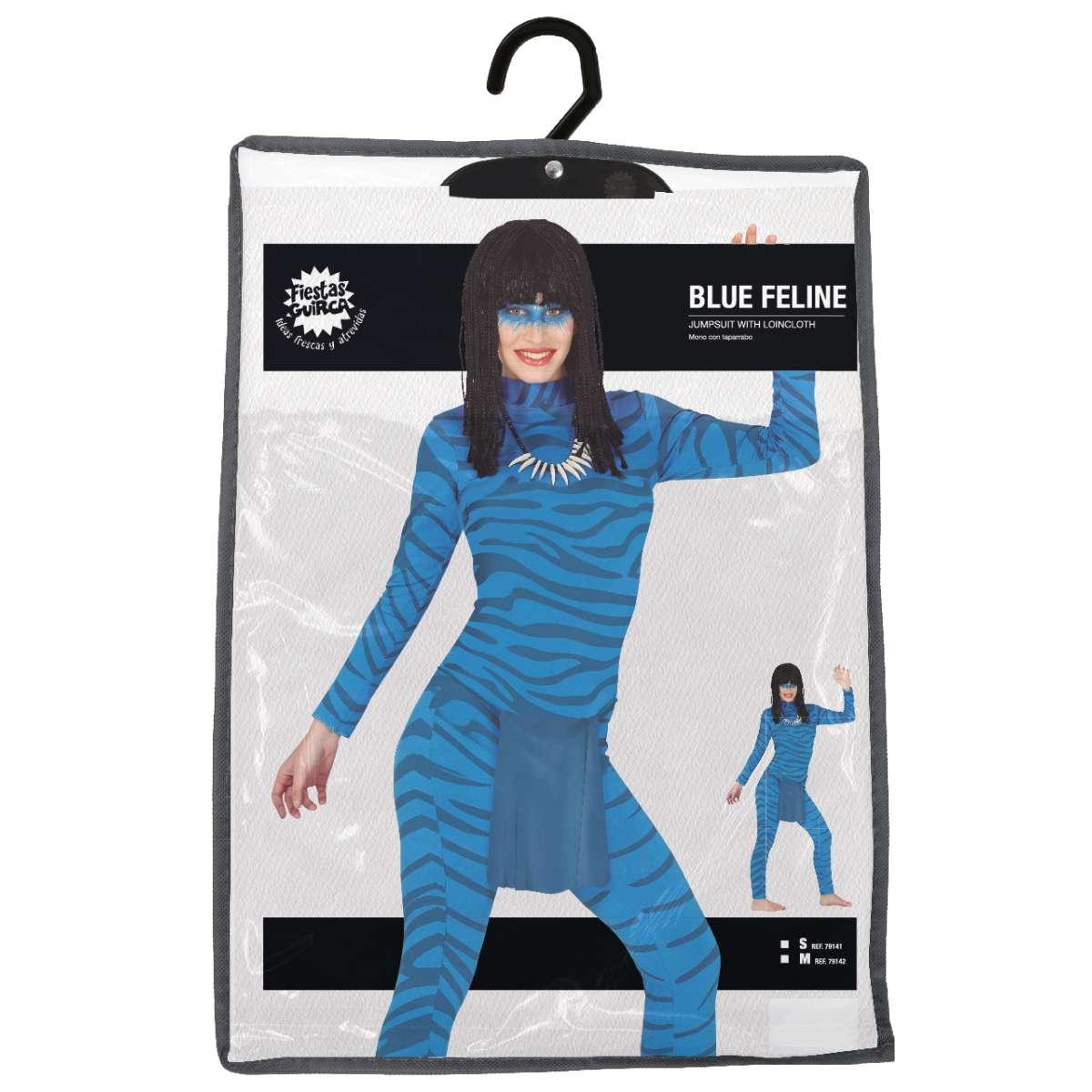 Costume avatar felino blu