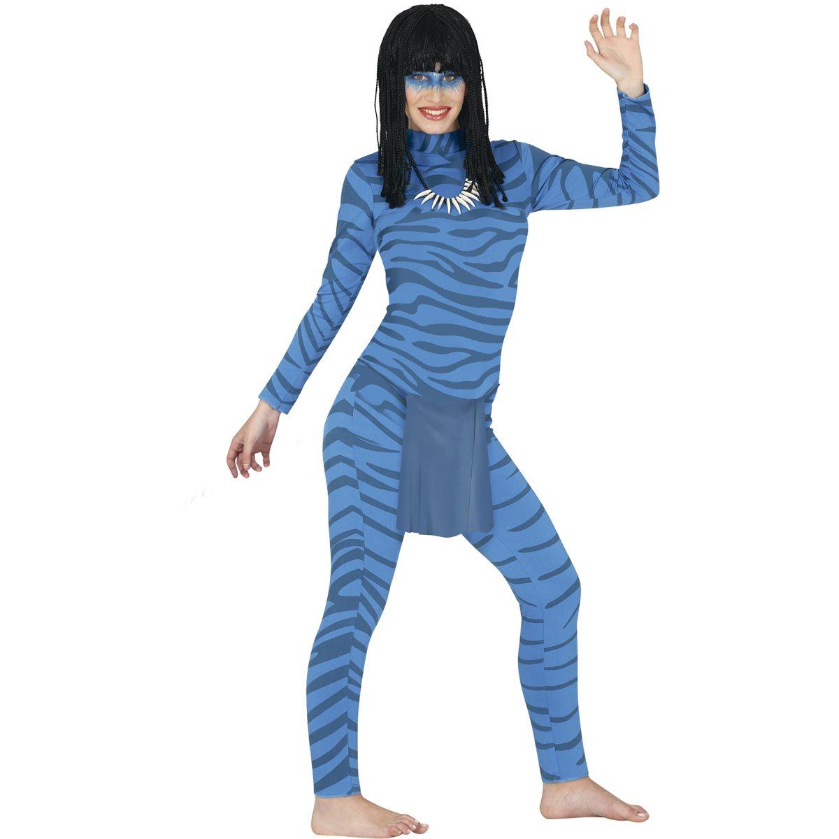 Costume avatar felino blu