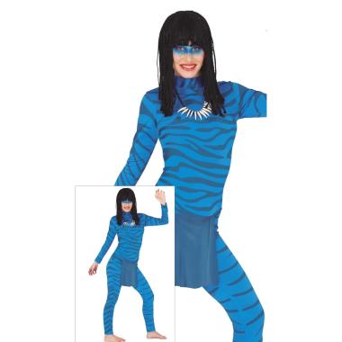 Costume avatar felino blu