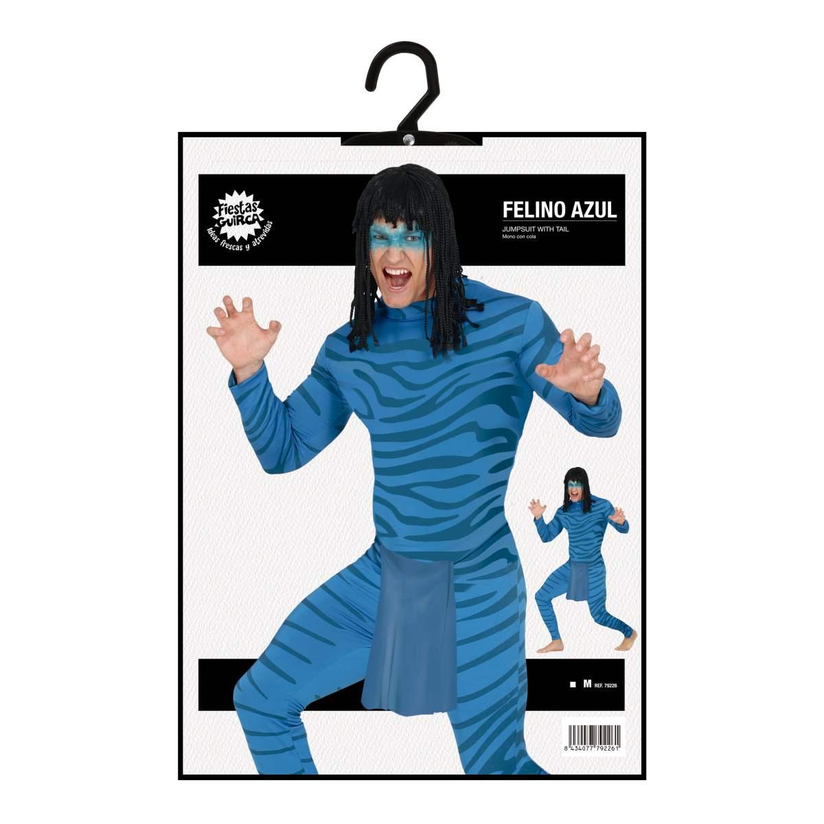 Costume avatar felino blu