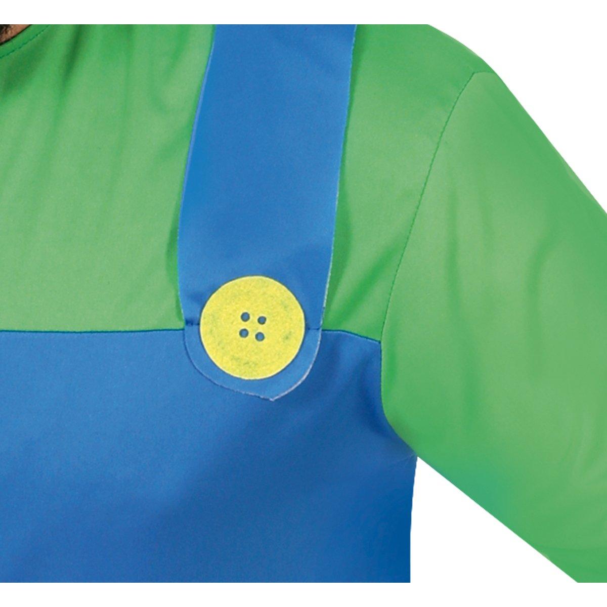 Costume tuta idraulico blu verde luigi salopette