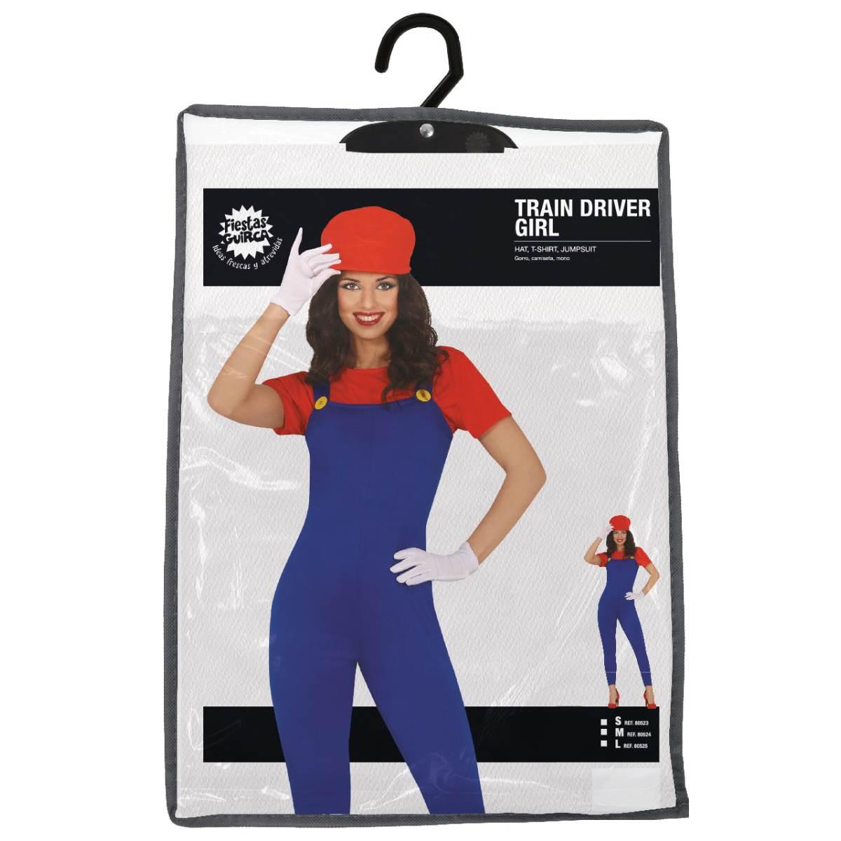 Costume tuta idraulico blu mario salopette