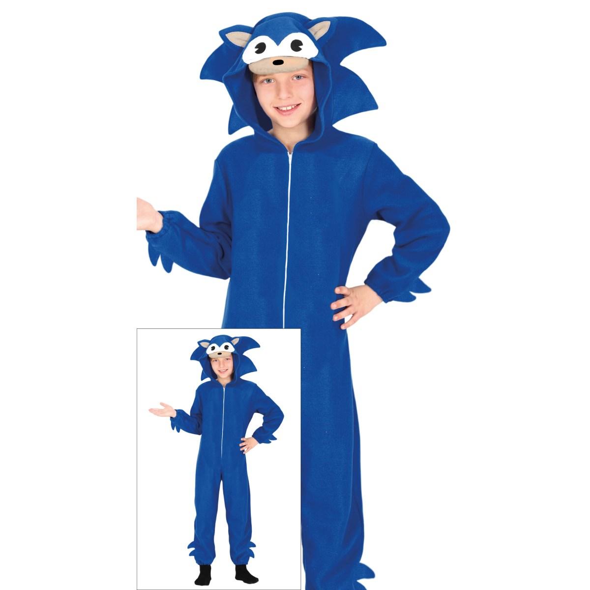 Costume sonic riccio blu