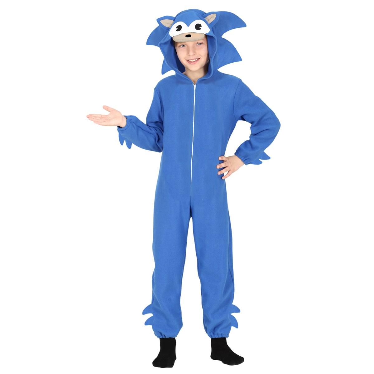 Costume sonic riccio blu
