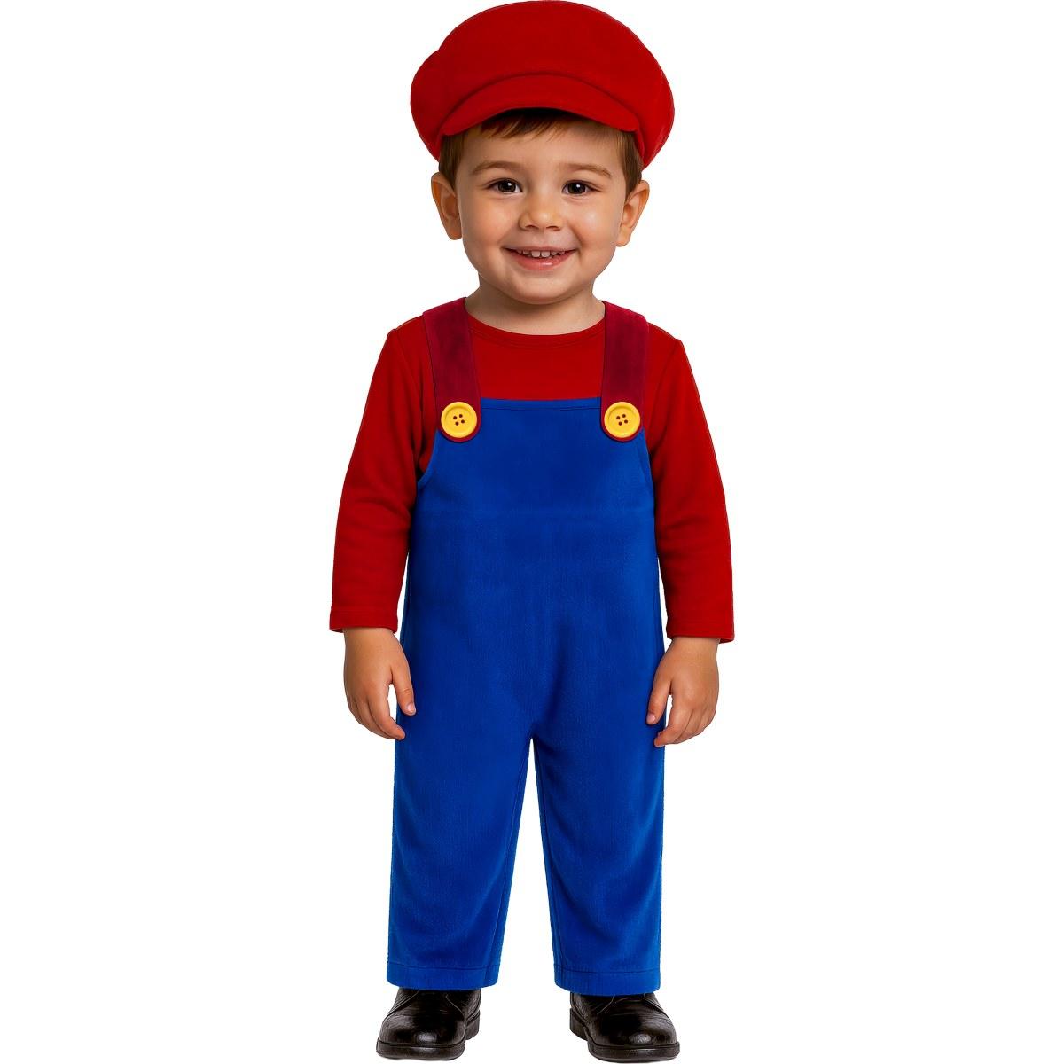 Costume tuta idraulico blu super mario