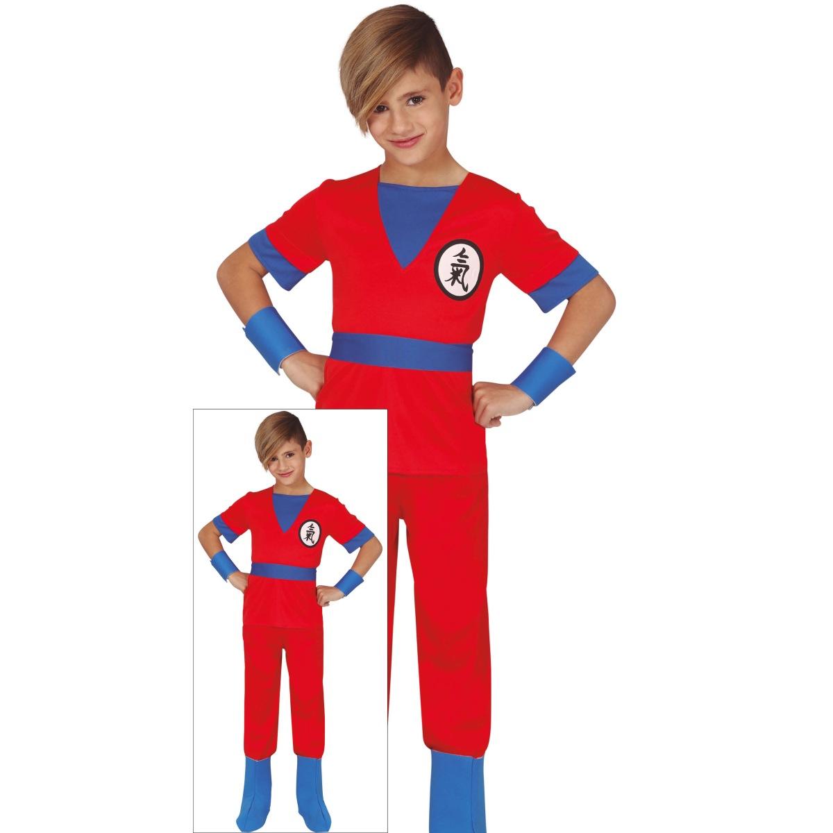 Costume lottatore karate ninja rosso