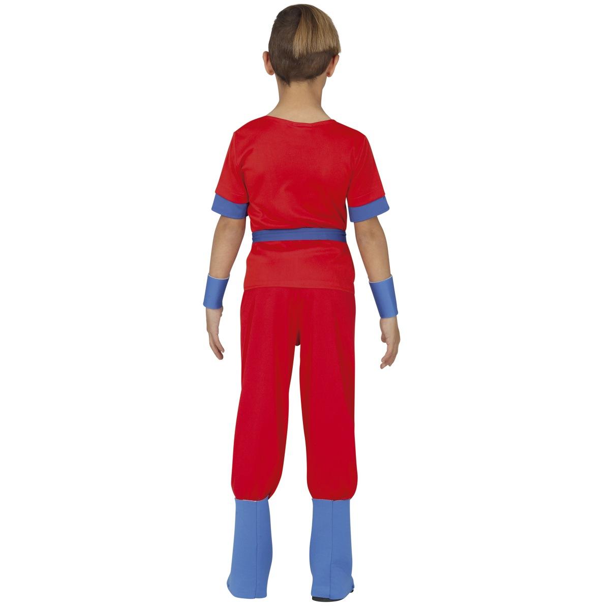 Costume lottatore karate ninja rosso