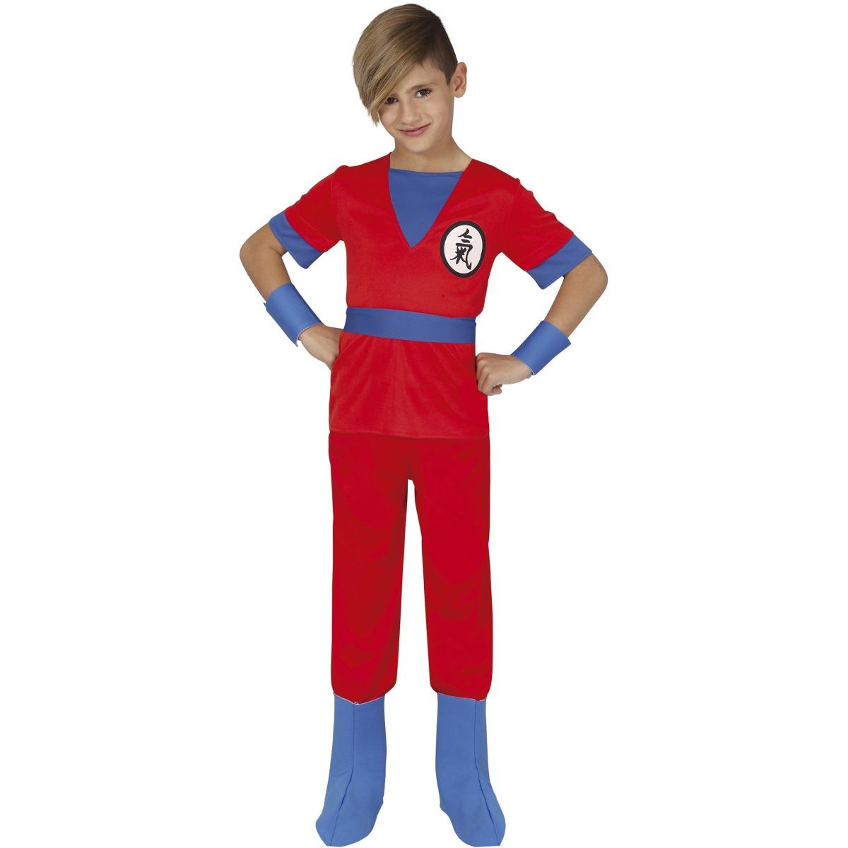 Costume lottatore karate ninja rosso