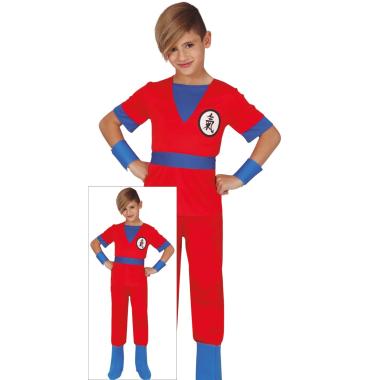 Costume lottatore karate ninja rosso