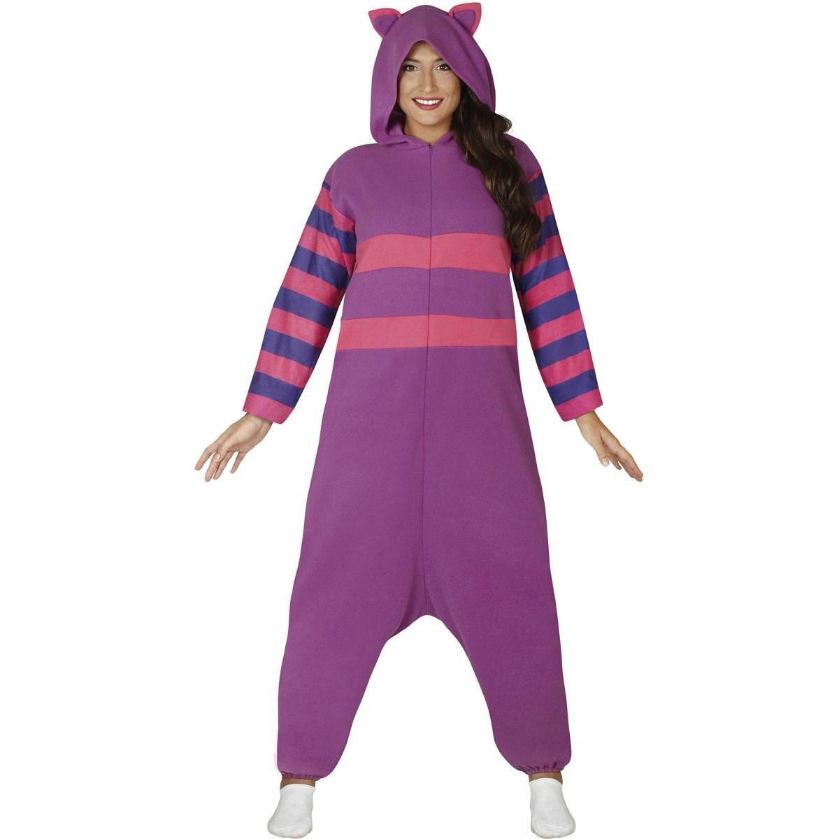 Costume gatto stregatto viola righe