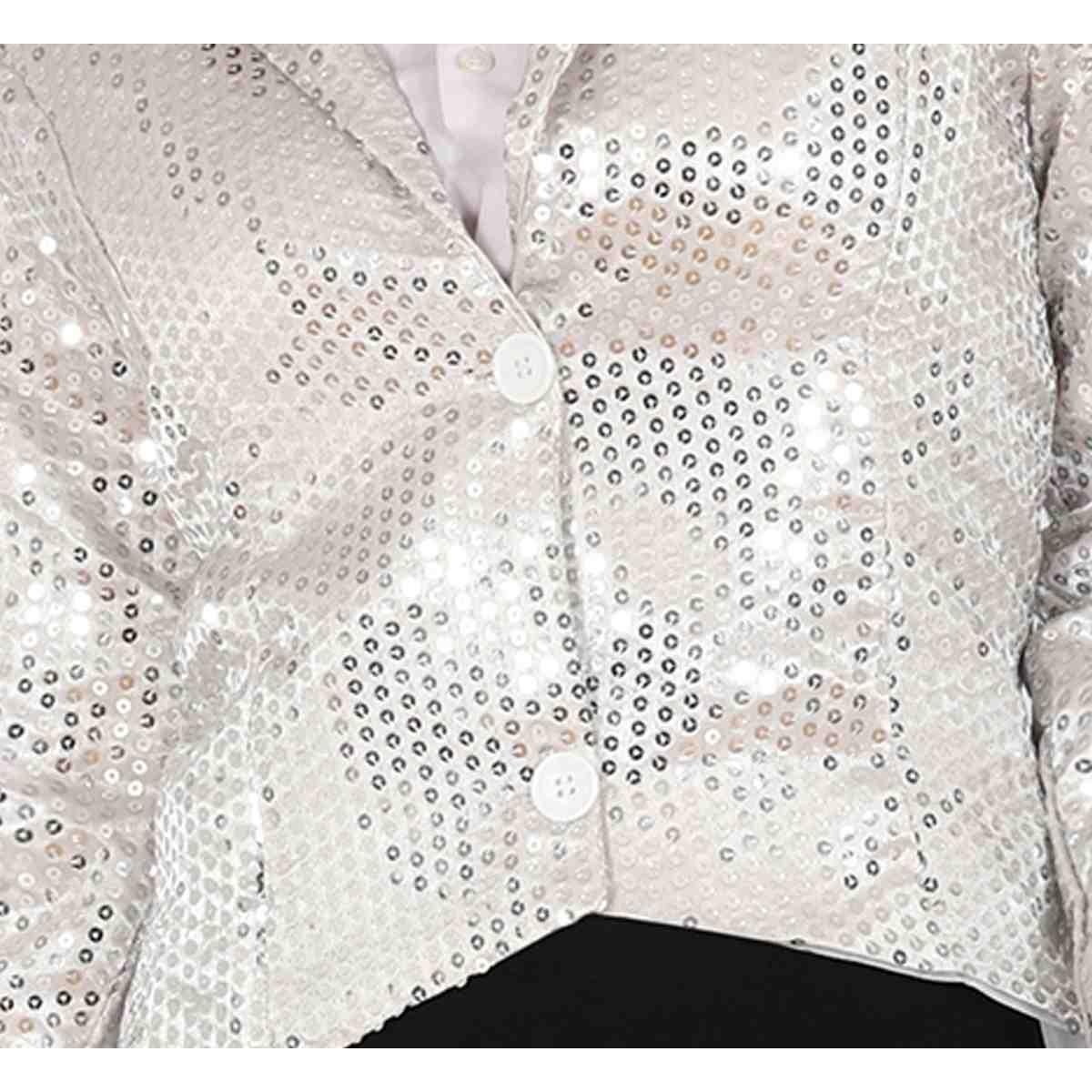 Costume frac paillettes argento