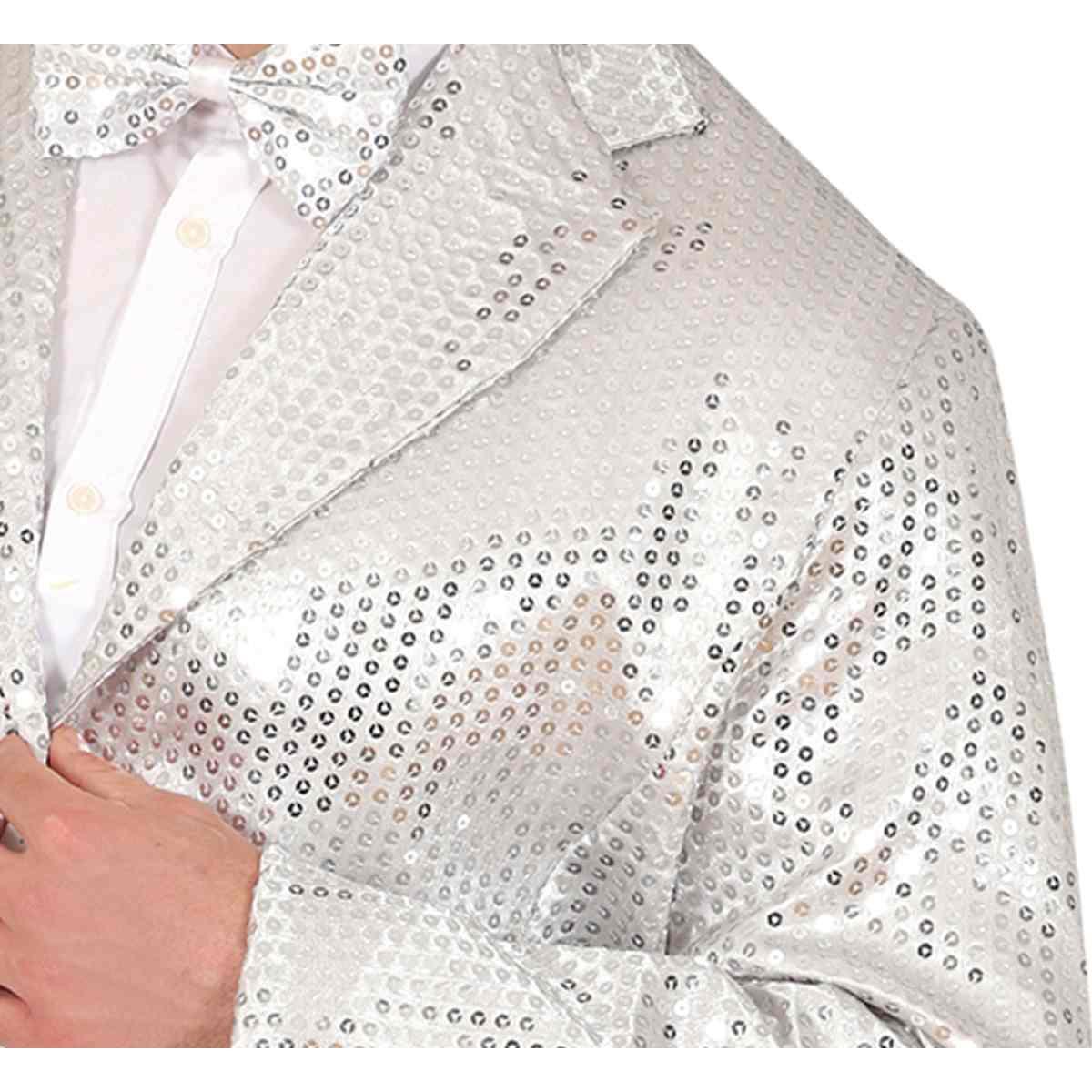 Costume frac paillettes argento