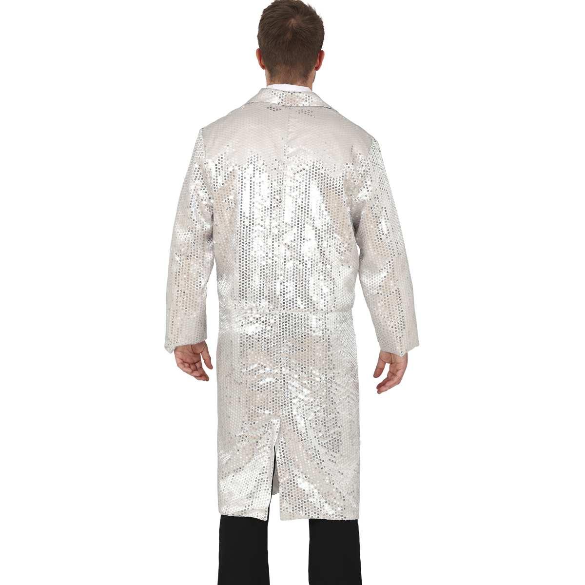 Costume frac paillettes argento