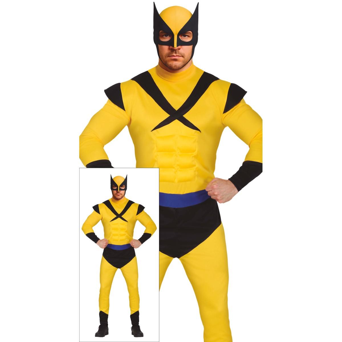 Costume eroe giallo wolverine