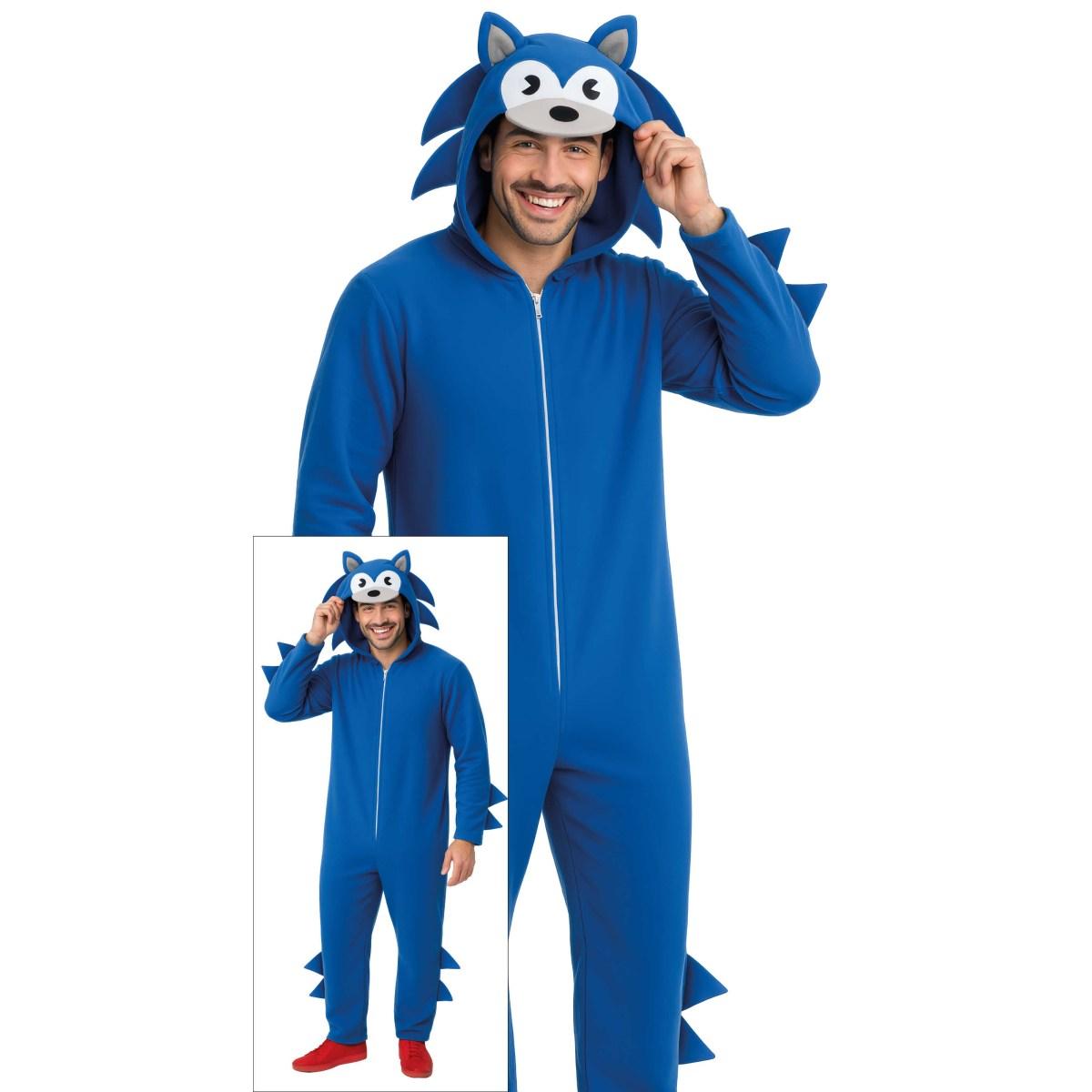 Costume sonic riccio blu