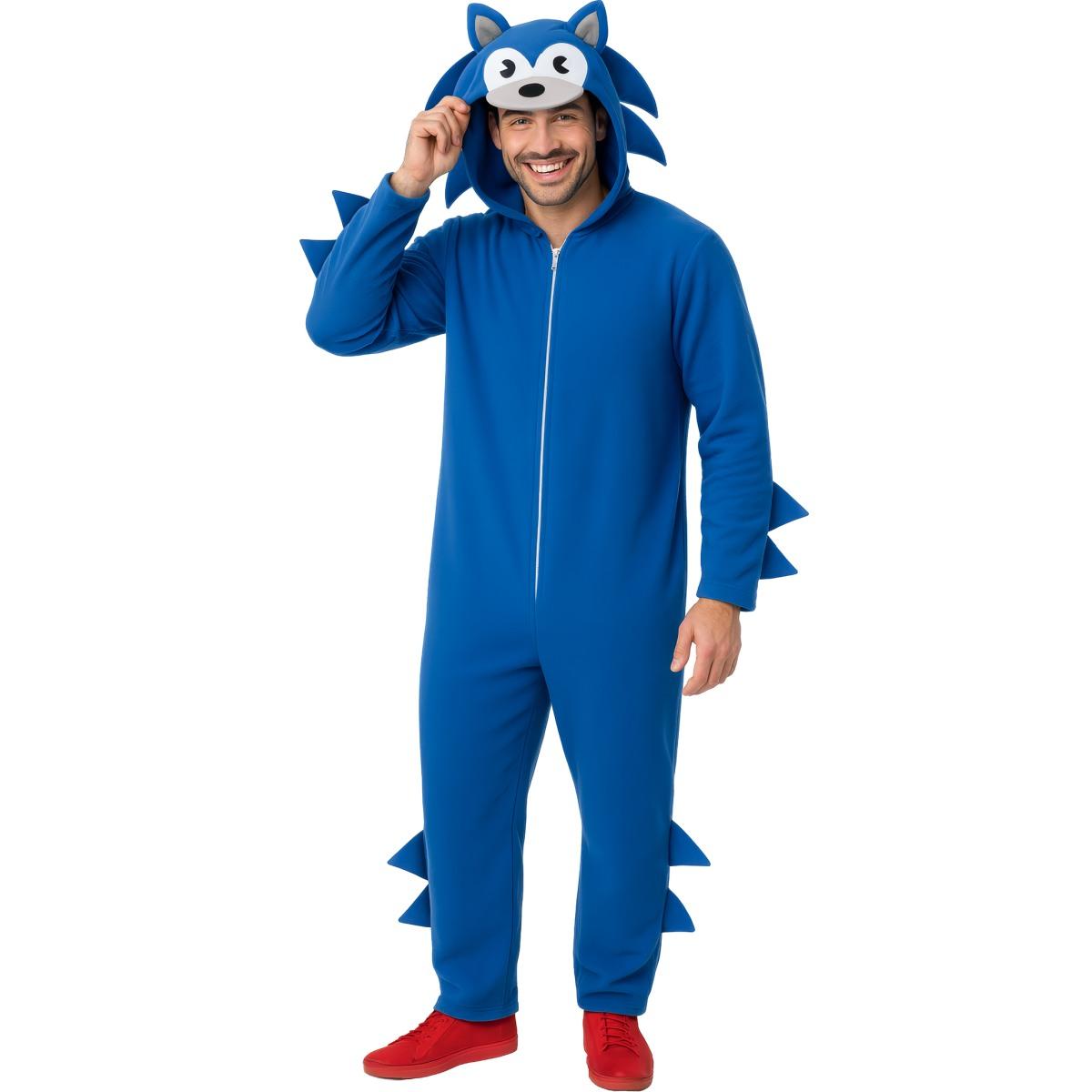 Costume sonic riccio blu
