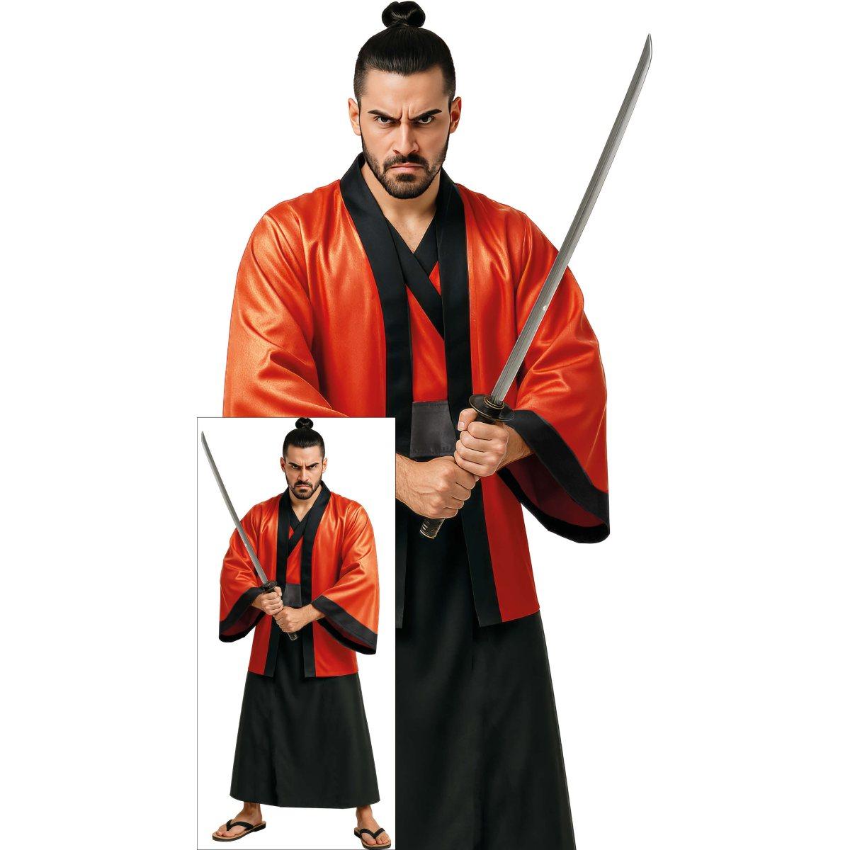Costume kimono rosso nero