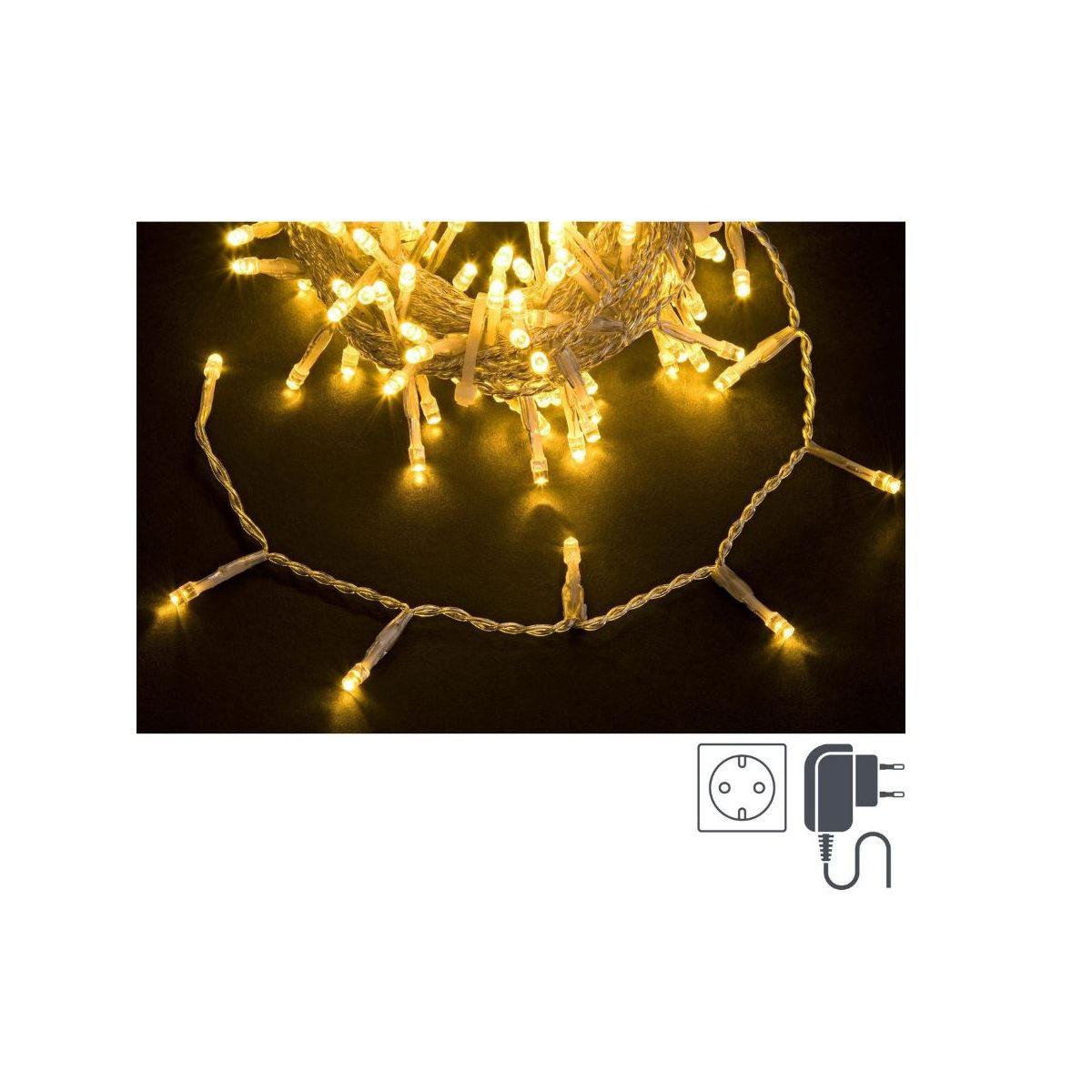 Luci di natale esterno 300 led bianco caldo giochi cavo trasparente