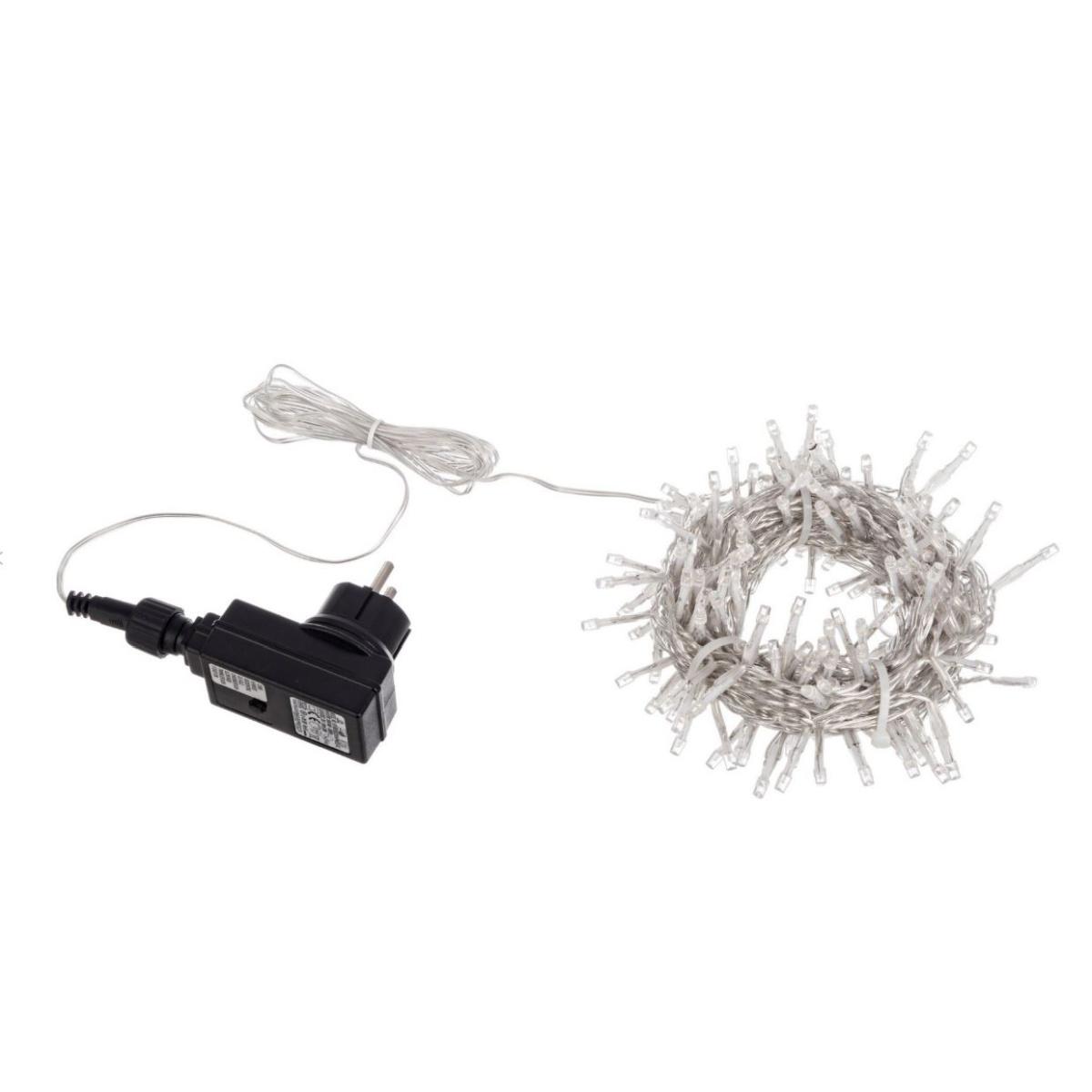 Luci di natale esterno 300 led bianco caldo giochi cavo trasparente