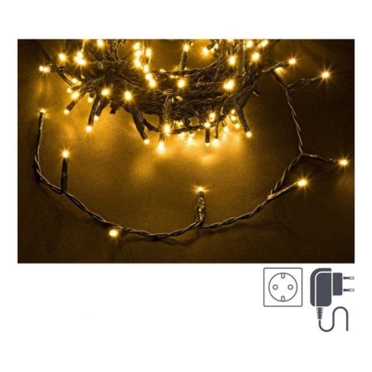 Luci di natale esterno 500 led bianco caldo giochi cavo verde