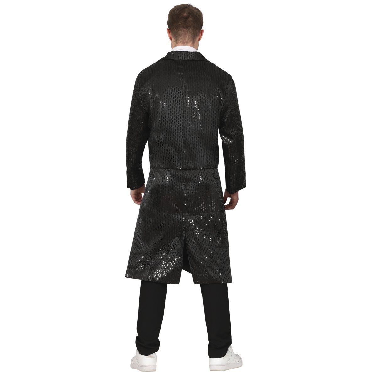 Costume frac paillettes nero