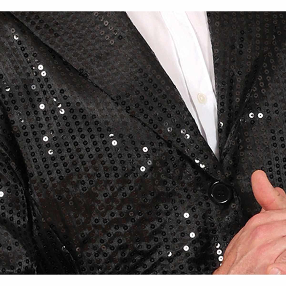 Costume frac paillettes nero